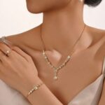 ست جواهرات طرح قطره آب